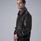 Black G-1 Navy Leather Flight Jacket with Removable Fur Collar