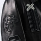 Black Quilted Lambskin Leather Letterman Varsity Bomber Jacket