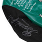 Green Lambskin Embroidery Patches Genuine Leather Moto Biker Jacket