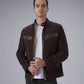 Men's Suede Leather Jacket Cafe Racer Jacket