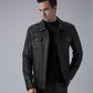 Mens Leather Trucker Jacket,  Real Genuine Leather Jacket