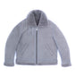 Merino Lambskin Shearling Coat Moto Jacket Grey