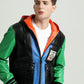 Stylish Multi Color Hooded Sheepskin Leather Jacket